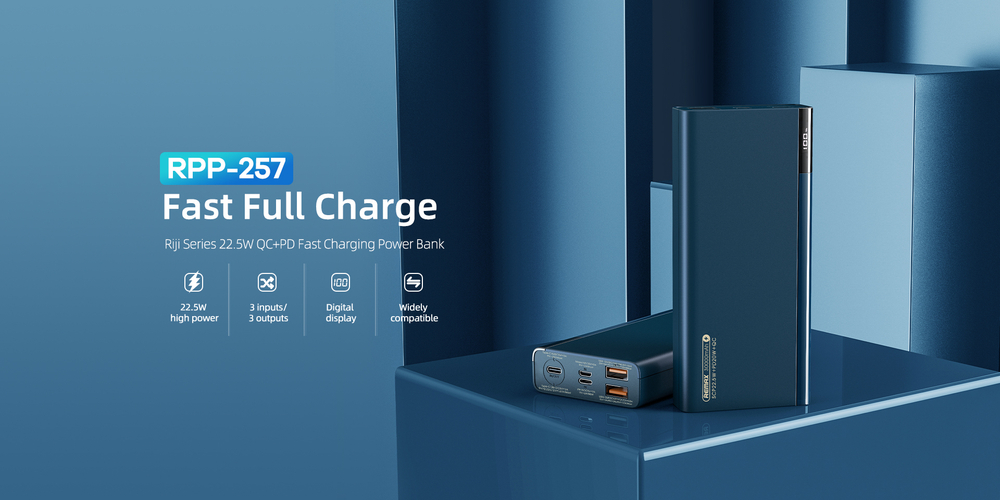 Портативный аккумулятор REMAX RPP-257 30000 mAh PD+QC 3.0 (черный)