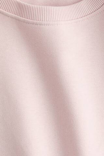 H&M Толстовка с круглым вырезом, светло-розовый