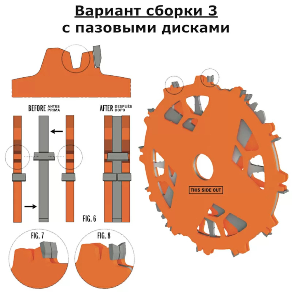 Пазовый пильный регулируемый диск 203 мм Locked Dado Pro Set