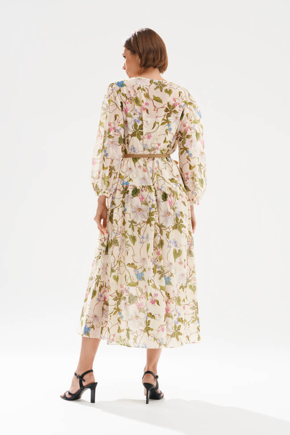 51759 Платье женское (сливочный принт)