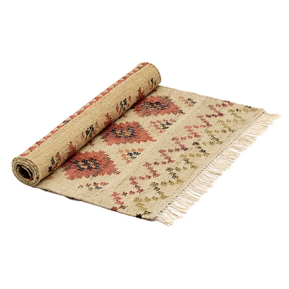 Ковер из шерсти по мотивам башкирских орнаментов из коллекции cultural heritage, 120х180 см