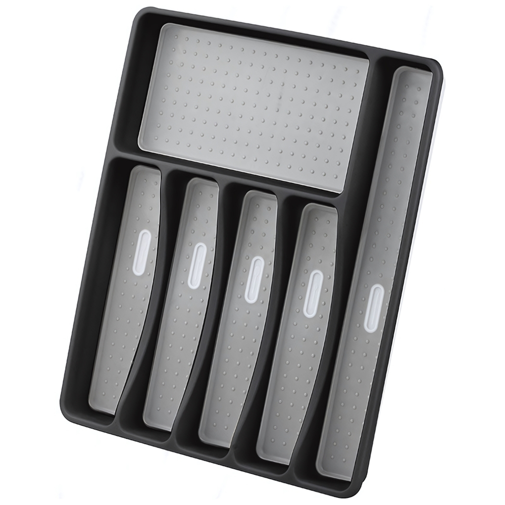 Лоток для столовых приборов "Forma", черный, 40,5*32,5*4,5см