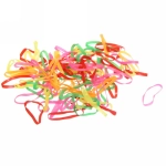 Резинки для волос силиконовые «Новый Год- Дед Мороз с подарками», цвет микс, 250шт, 17,5*11 см