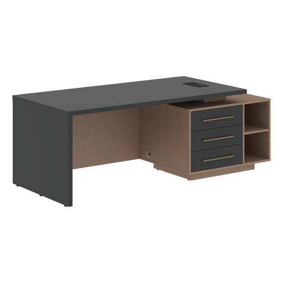 Стол руководителя с тумбой VCT 2190(R)  2100х900х750 VELION