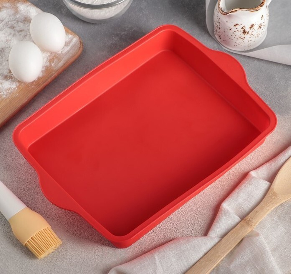 Форма для выпечки силиконовая "Прямоугольник" 30х22х4 см