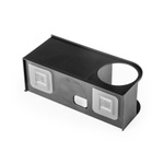 Держатель для туалетной бумаги с полкой, черный