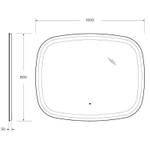 Зеркало Cezares Molveno 100 CZR-SPC-MOLVENO-1000-800-MOV с подсветкой с сенсорным выключателем и датчиком движения