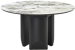 Стол М-City DISAUR Колизей D137 Арктика (Arctic Ocean), керамика, Черный