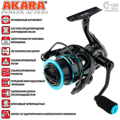 Катушка рыболовная Akara Power Action 7+1 bb