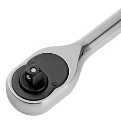 Ключ-трещотка 1/4", 45 зубьев, цельнометаллический, с быстрым сбросом, CrV, хром Сибртех