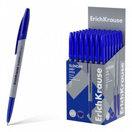 Ручка шар. EK Slender® Stick Grey 0.7, Super Glide Technology, цвет чернил синий