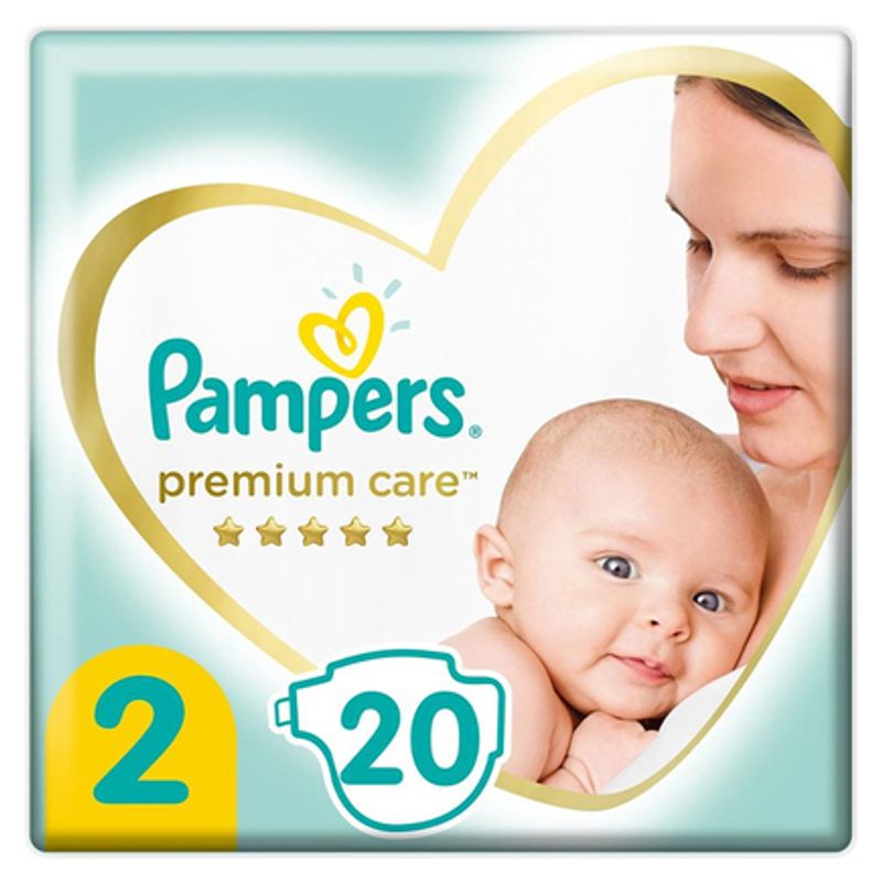 Подгузники детские одноразовые Pampers  premium care 2  4-8 кг 20 шт/упак