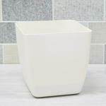 Горшок цветочный Vienna 5л квадратный, белоснежный жасмин