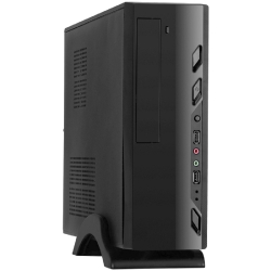 Exegate EX268694RUS Корпус MiniITX Exegate MI-208 Black, miniITX/mATX, , 2*USB, Audio