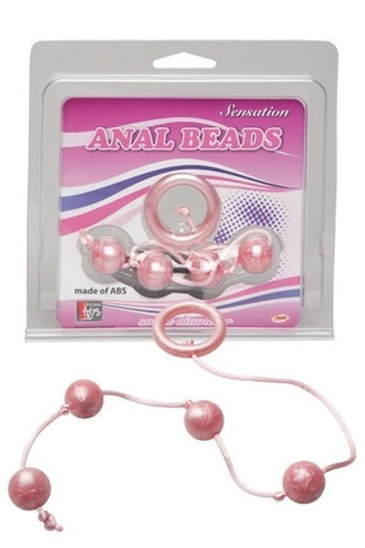 Розовые перламутровые анальные шарики