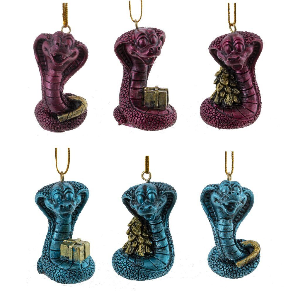 GAEM Фигурка декоративная подвесная "Змея", L3,5 W3,5 H5,5 см, 6в.