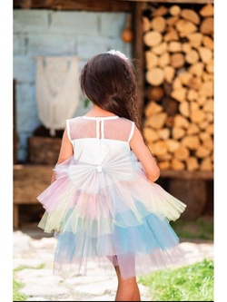 платье радужного единорога пышное