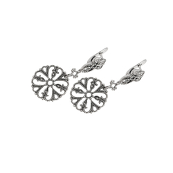 "Буффо" серьги в серебряном покрытии из коллекции "Музыка" от Jenavi с английским замком