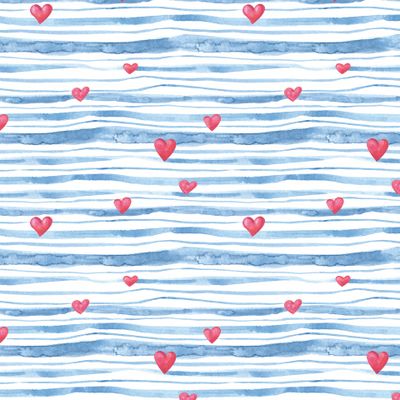 Сердечки и полосы