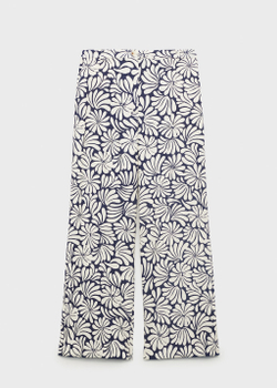 Льняные брюки с цветами