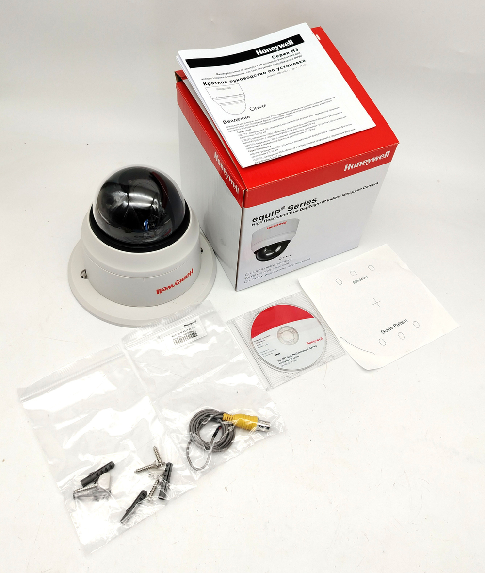 Камера IP купольная внутренняя день/ночь 720p 1.3Мп PoE Honeywell H3D1F1X