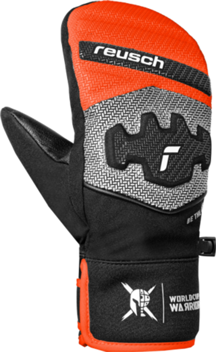 REUSCH 25/26 варежки горнолыжные юниорские 6571544_7588 Worldcup Warrior Prime R-Tex XT Junior Mitten Bl/Sil/Fl Red