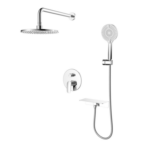 Душевая система 35к Milardo RORSB02M67 "Rora" лейка "Тропический душ" встраиваемая ХРОМ