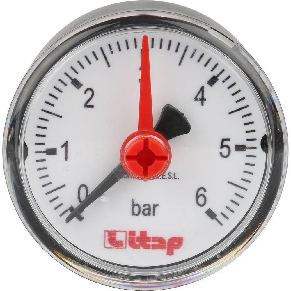 Манометр с аксиальным подключением, 6 Бар, 1/4" дюйма, ITAP, 483R