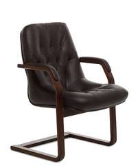 Кресло для посетителей Premier С коричневая кожа