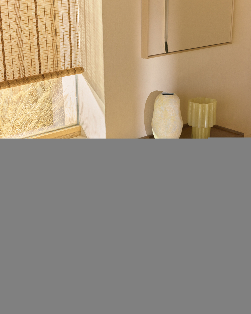 Керамическая ваза Medira цвета экрю и желтого, 32,5 см