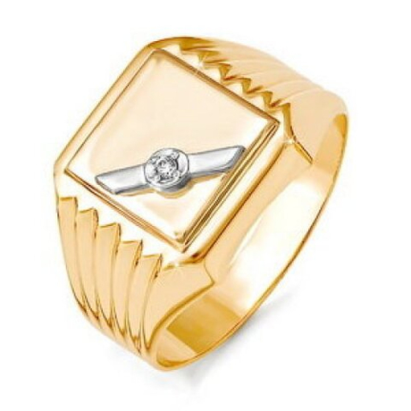 Кольцо из золота с фианитами