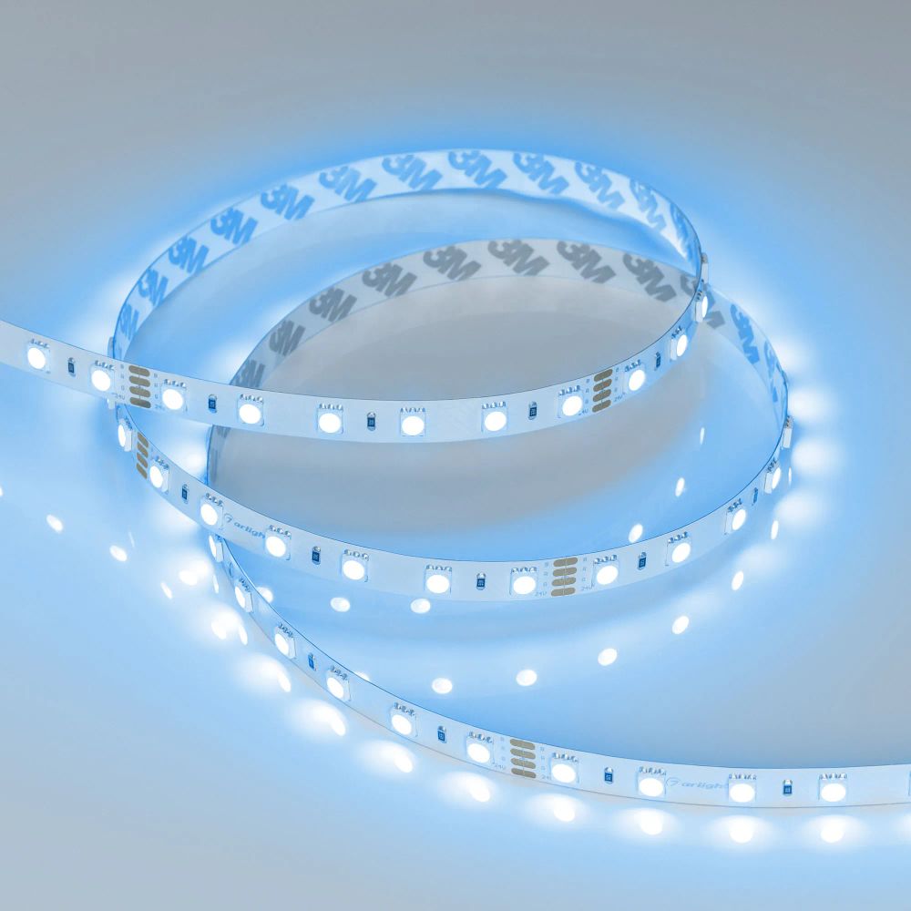 Светодиодная лента RT-B60-10mm 24V RGB (14.4 W/m, IP20, 5060, 5m) (Arlight, Открытый) 010367(2)