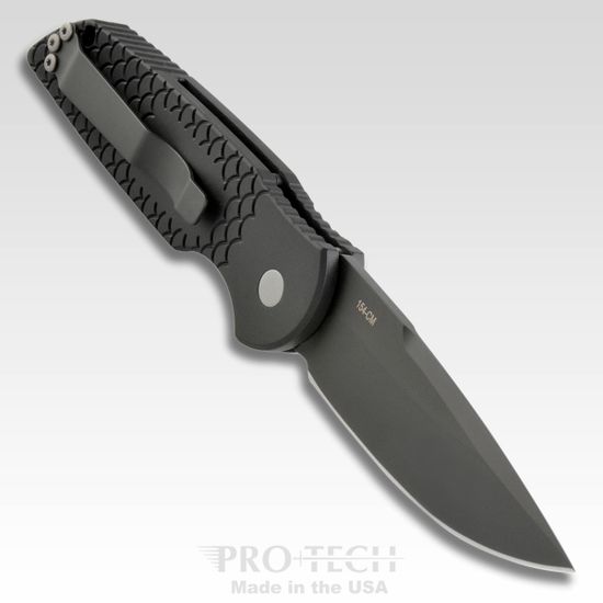 Автоматический нож PTTR-3X1 Tactical Response 3 - алюм. черн рук-ть Fish Scale, черн. клинок 154СМ