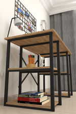 Стол рабочий с 4 полками 120х60 - сосна