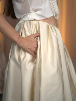 Юбка-платье из тафты 100% натуральный шелк