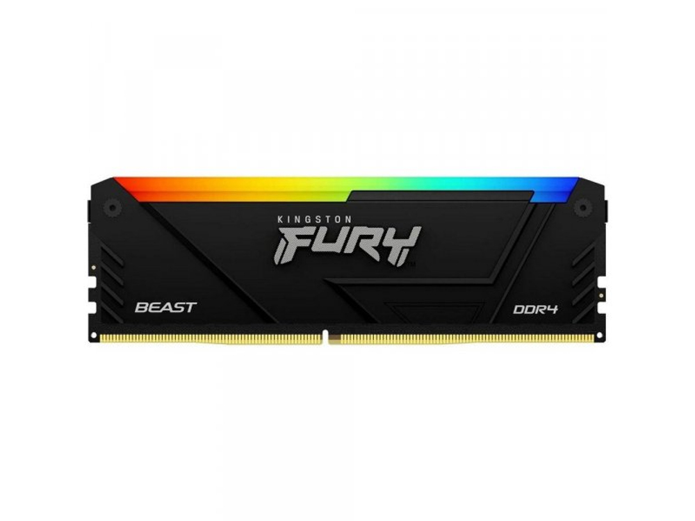 Оперативная память Kingston Fury Beast Black RGB KF432C16BB12A/16WP, DDR4 1х 16ГБ 3200 МГц, DIMM, RTL