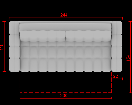 Диван 3х с бок. АМАДЕЙ