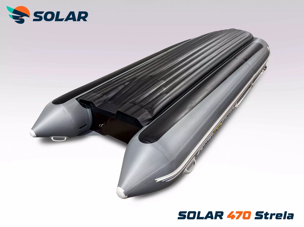 Лодка надувная моторная solar-470 strela jet tunnel
