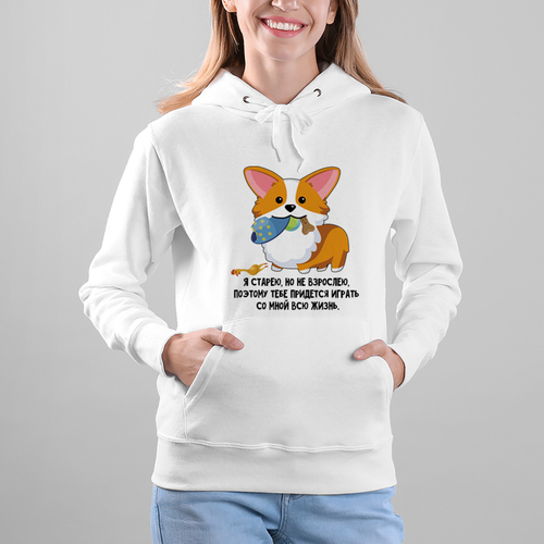Толстовка "Корги не взрослеет"