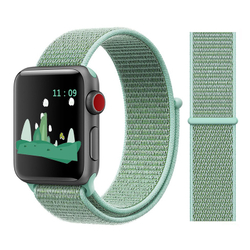 Спортивный ремешок из плетеного нейлона для часов Apple Watch 38 и 40мм, мятный цвет (spearmint)