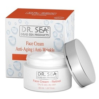 Крем для сухой и очень сухой кожи лица с Ретинолом Dr.Sea Anti-Aging Face Cream - Retinol 50мл