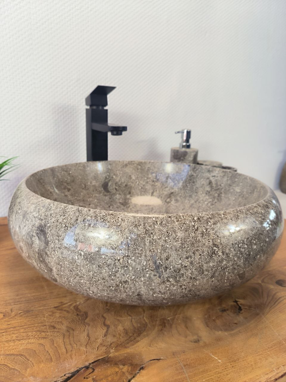 Раковина из мрамора Donut Grey Medium DM-60347 (45*45*15см)