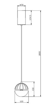 Подвес 5W 4000K 4325-1P золото/янтарный Ballonger Favourite