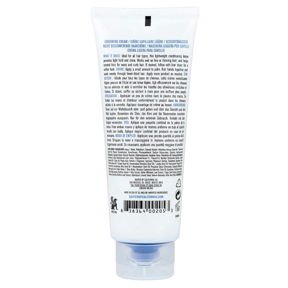 Baxter of California, крем для ухода, легкая фиксация, 100 мл (3,4 жидк. унции)