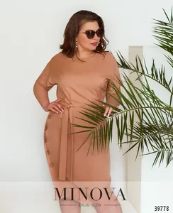 Платье 3150B-бежевый Minova