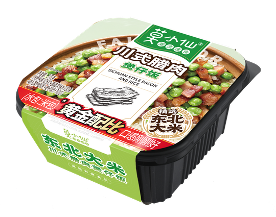 Рис саморазогревающийся с беконом и фасолью в Сычуанском стиле