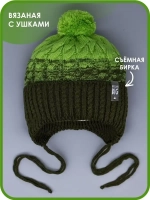 Шапка для мальчика осенняя на завязках