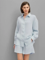 Костюм - пижама с шортами из муслина домашний оверсайз