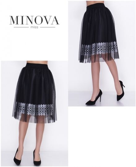 Юбка 1058-черный Minova Фото 2