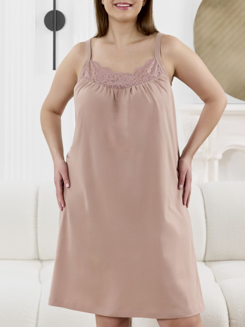 Ночная сорочка Забвение-1 Виотекс БЕЖЕВЫЙ